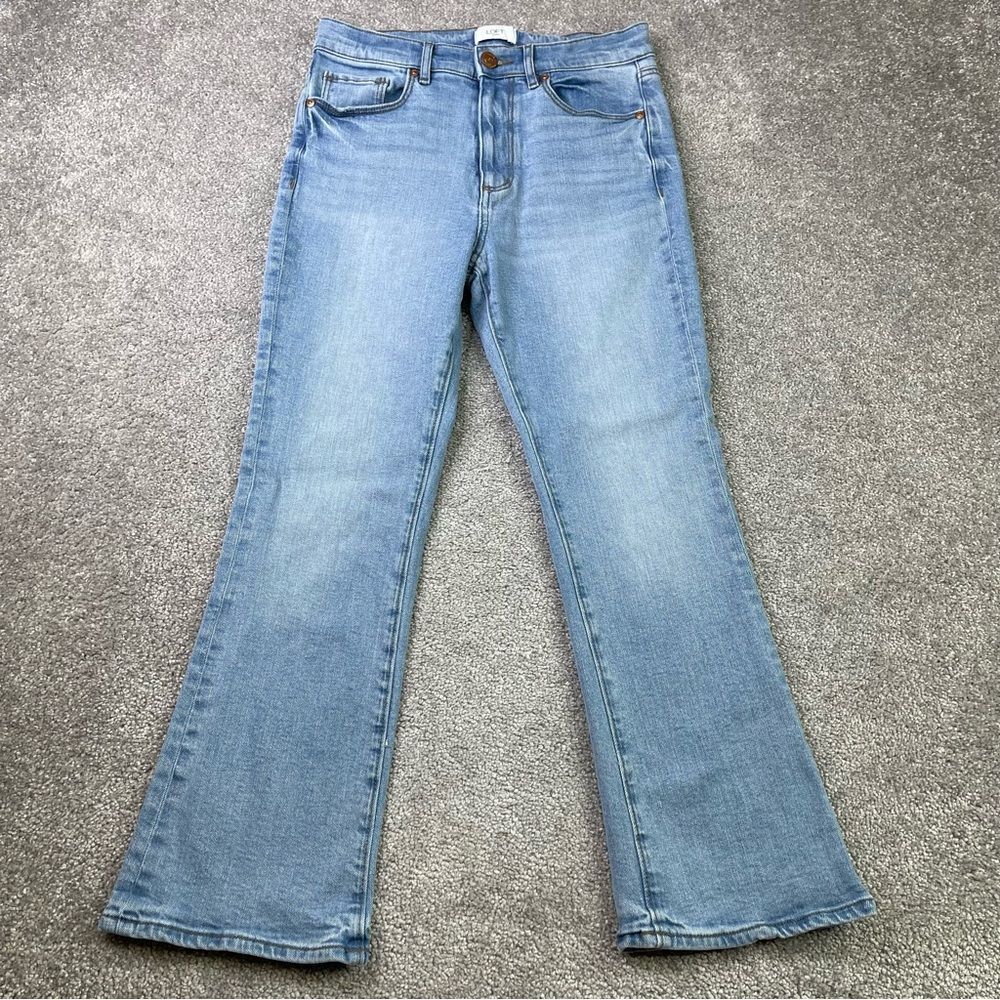 Loft Outlet Jeans Women’s 2 Blue Crop Flare High Rise Light Wash Denim